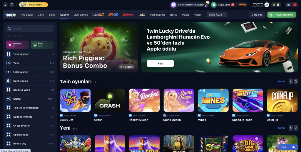 1Win Casino Oyunları